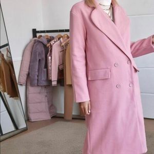 Nice never worn pink pea coat ! Will keep you warm and cozy !